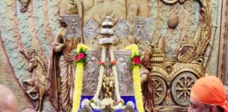 ಮಂತ್ರಾಲಯದ ಶ್ರೀ ಸುಬುಧೇಂದ್ರ ತೀರ್ಥರಿಂದ ಶ್ರೀಮನ್ ಮೂಲ ರಾಮ ದೇವರ ಪೂಜೆ